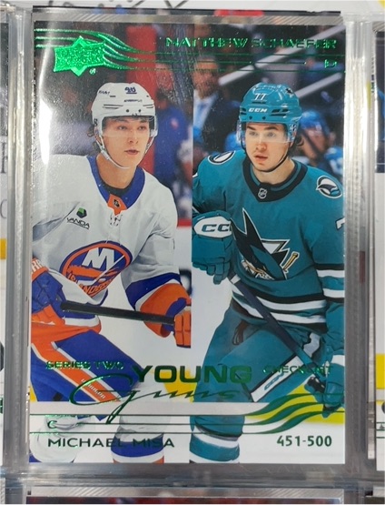 2025 Upper Deck Series 2 Young Guns #451-500 Michael Misa Matthew Schaefer — front