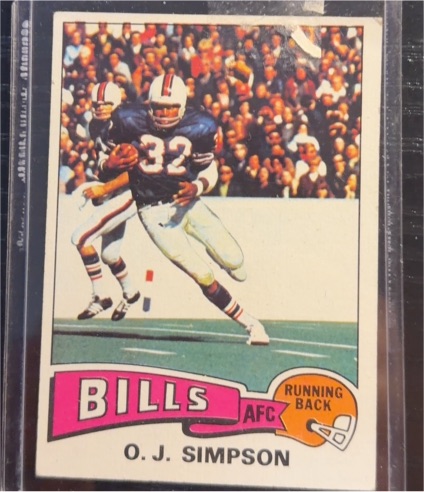 1975 Topps #500 O.J. Simpson — front