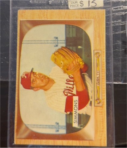 1955 Bowman #64 Curt Simmons — front