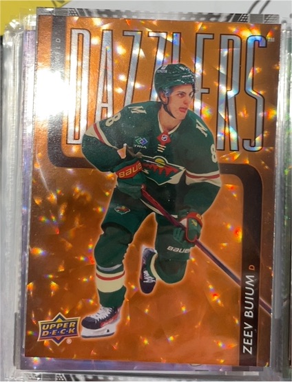 2025-26 Upper Deck Series 2 #DZ-93 Zeev Buium Dazzlers Orange — front