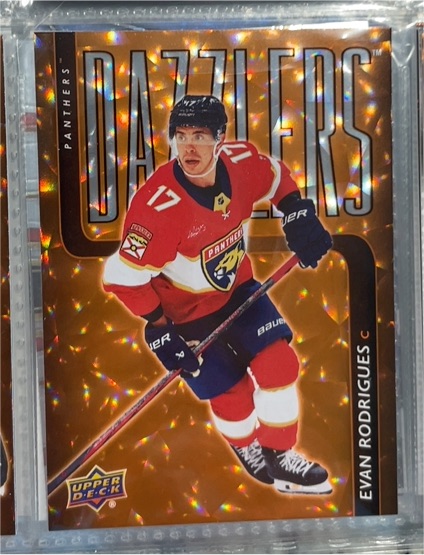 2025-26 Upper Deck Series 2 #DZ-88 Evan Rodrigues Dazzlers Orange — front