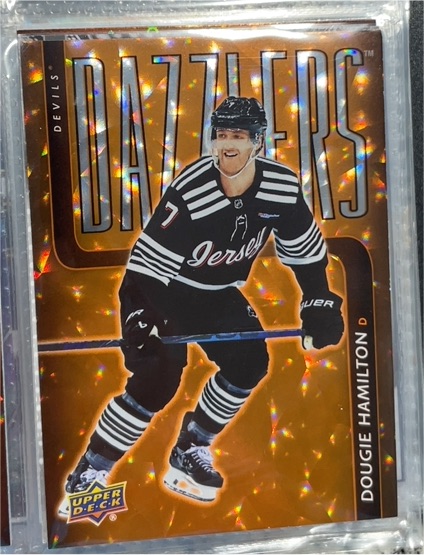 2025-26 Upper Deck Series 1 Dazzlers Orange #DZ-25 Dougie Hamilton — front