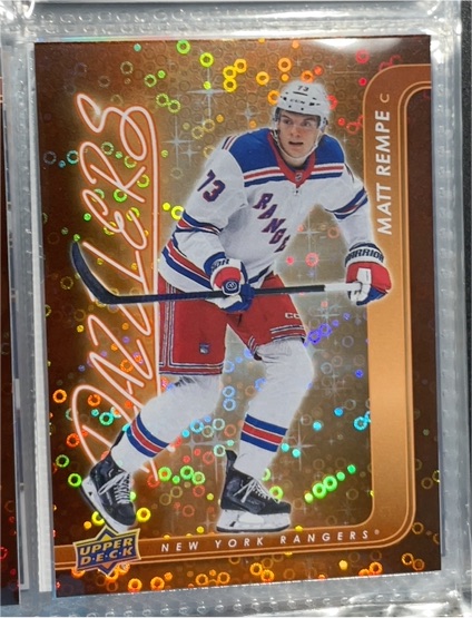 2024-25 Upper Deck Series 2 #DZ-96 Matt Rempe Orange Dazzlers — front