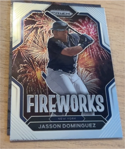 2023 Panini Prizm Fireworks #F3 Jasson Dominguez — front
