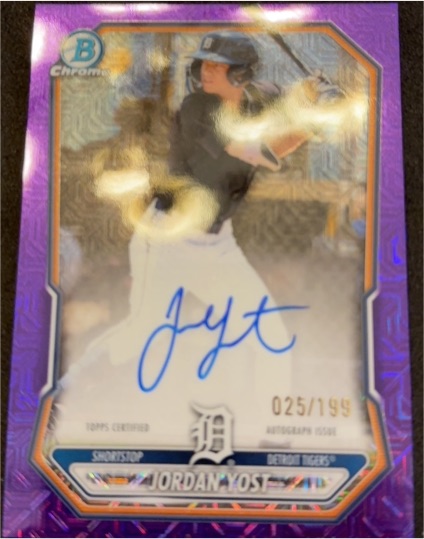 2026 Bowman Chrome #BMA-JY Jordan Yost — front