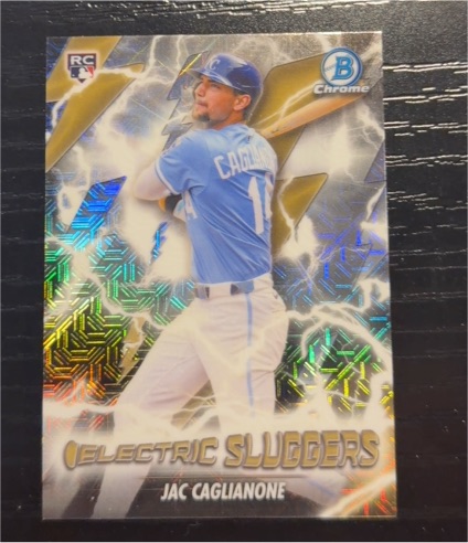 2026 Bowman Chrome #ES-23 Jac Caglianone Electric Sluggers Mojo Refractor — front