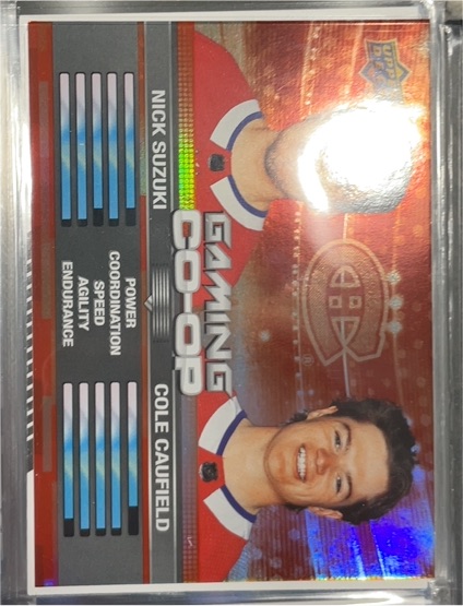 2024-25 Upper Deck Series 1 #CGO-24 Nick Suzuki, Cole Caufield Gaming Co-Op — front