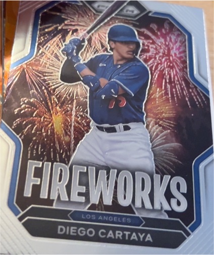 2023 Panini Prizm Baseball Fireworks #F8 Diego Cartaya — front