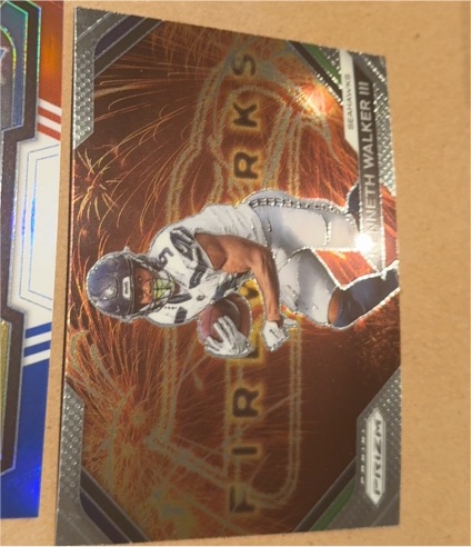 2023 Panini Prizm Fireworks #F-14 Kenneth Walker III Seattle Seahawks — front
