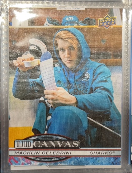 2025-26 Upper Deck Series 2 UD Canvas #C-124 Macklin Celebrini — front