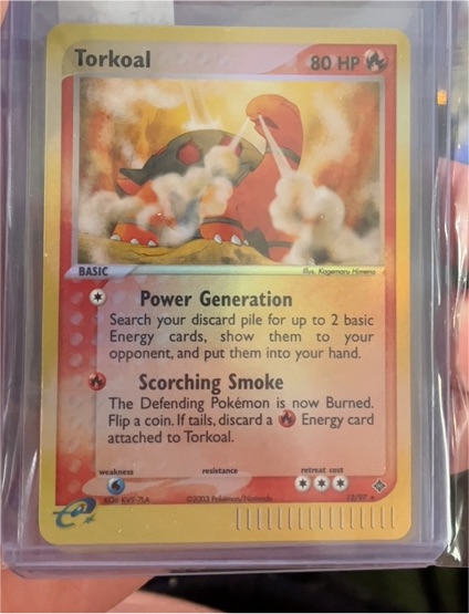 2003 Nintendo Pokémon EX Dragon #12 Torkoal — front
