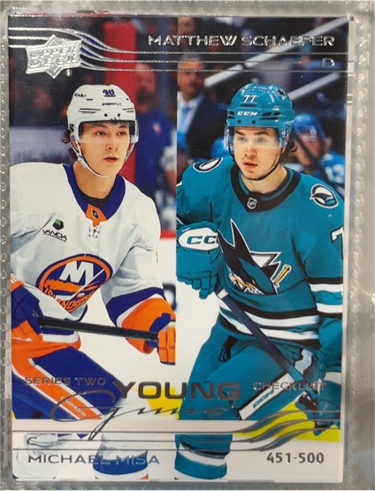 2025-26 Upper Deck Series 2 Young Guns #500 Matthew Schaefer Michael Misa — front