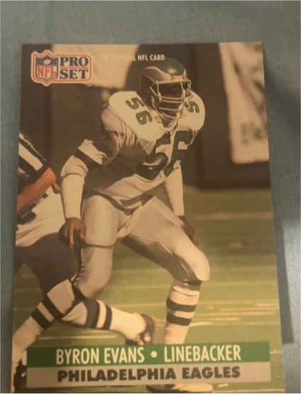 1991 Pro Set #615 Byron Evans Philadelphia Eagles — front