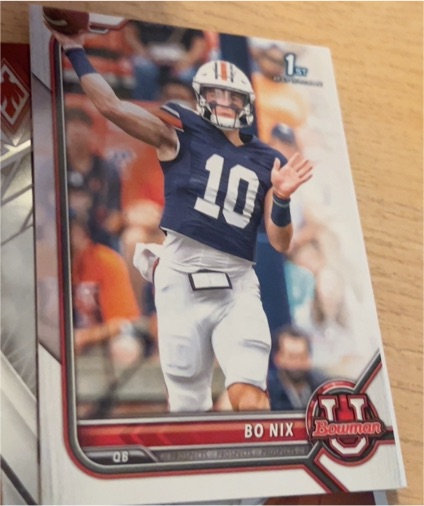 2021-22 Bowman University #8 Bo Nix — front