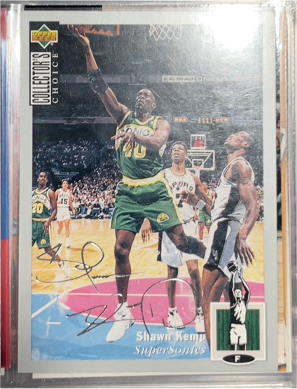 1994-95 Upper Deck Collector's Choice #140 Shawn Kemp Silver Signature — front