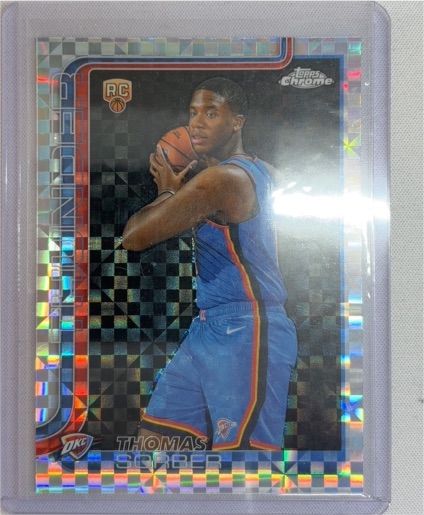 2025-26 Topps Chrome #265 Thomas Sorber X-Fractor Rookie Oklahoma City Thunder — front