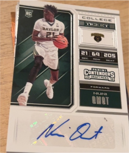 2018 Panini Contenders Draft Picks #118 Nuni Omot — front