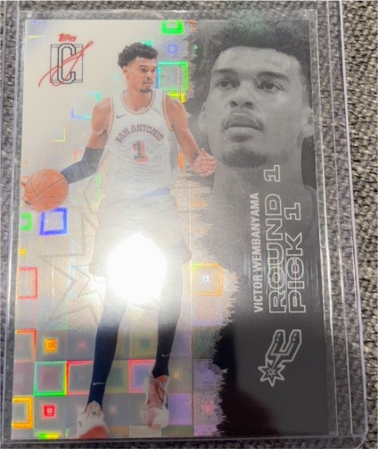2026 Topps DC #1 Victor Wembanyama Round 1 Pick 1 — front