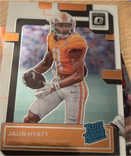 2023 Panini Chronicles Donruss Optic Draft Picks #19 Jalin Hyatt — front