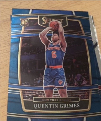 2021-22 Panini Select #24 Quentin Grimes Blue Concourse Rookie New York Knicks — front