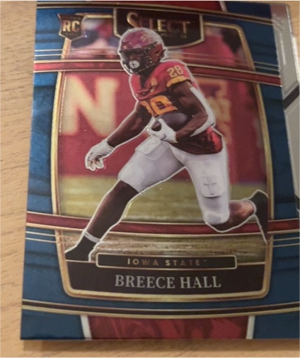 2022 Panini Select Draft Picks Concourse Blue #12 Breece Hall — front