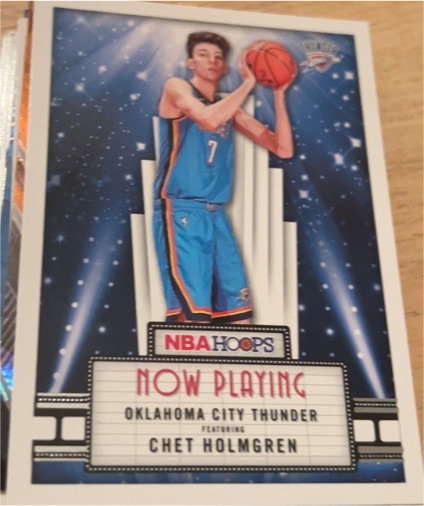 2022-23 Panini NBA Hoops Now Playing #2 Chet Holmgren — front