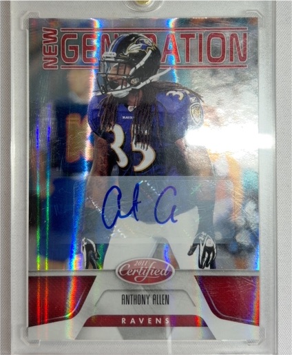 2011 Panini Certified New Generation #158 Anthony Allen — front