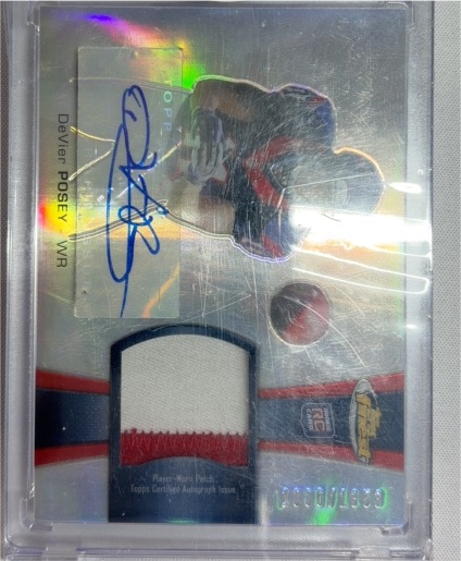 2012 Topps Finest Rookie Patch Autographs #RAP-DP DeVier Posey — front