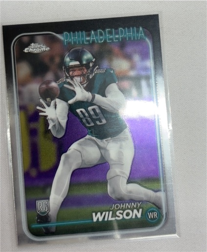 2024 Topps Chrome #231 Johnny Wilson RC Philadelphia Eagles — front