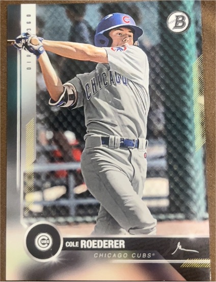 2018 Bowman Draft #BD-125 Cole Roederer Chicago Cubs — front