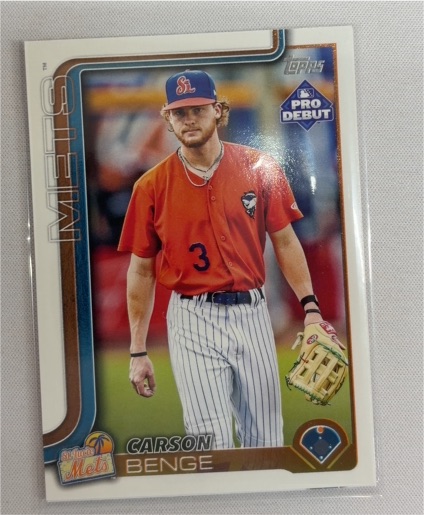 2025 Topps Pro Debut #PD-55 Carson Benge — front