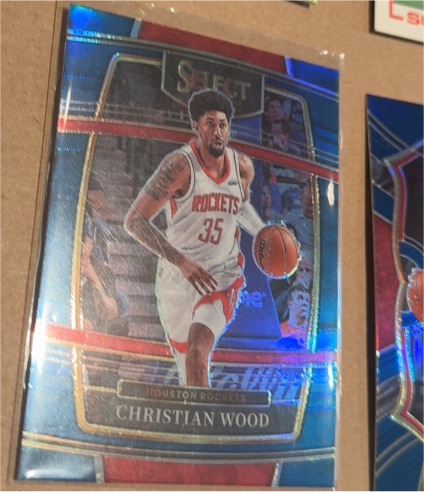 2021-22 Panini Select Concourse Blue Prizm #61 Christian Wood — front