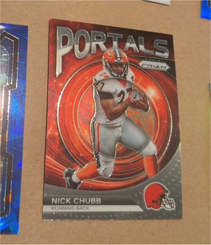 2023 Panini Prizm #PO-9 Nick Chubb Portals — front
