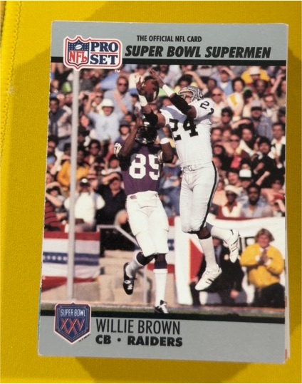 1990 Pro Set Super Bowl Supermen #102 Willie Brown — front