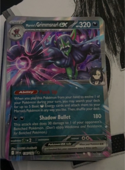 2022 Pokémon TCG Marnie's Grimmsnarl ex #136/182 — front