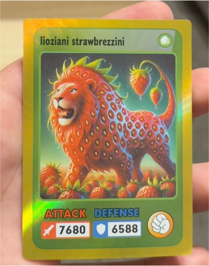 lioziani strawbrezzini Neopets Battledome TCG Card — front