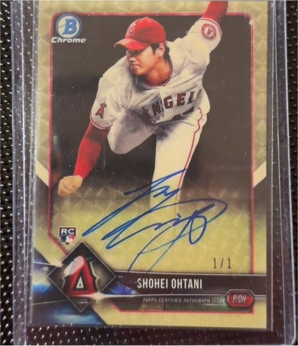 2018 Bowman Chrome #CRASO Shohei Ohtani — front