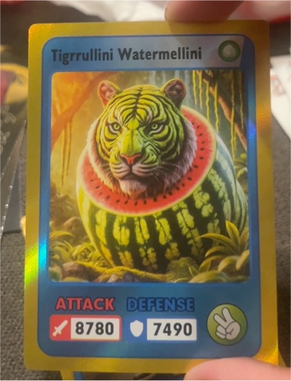 2025 Italian Brainrot Tigrrullini Watermellini — front