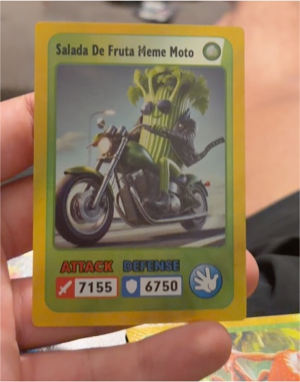 Salada De Fruta Meme Moto Card — front