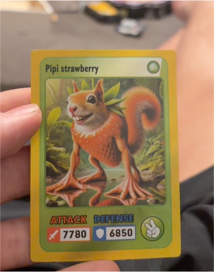 Pipi strawberry Italian Brainrot Trading Card Collection — front