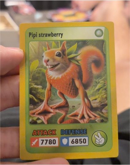 Pipi strawberry Italian Brainrot Trading Card — front