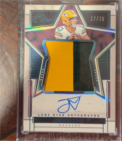 2023 Panini One Lone Star Autographs #17/35 Jordan Love — front