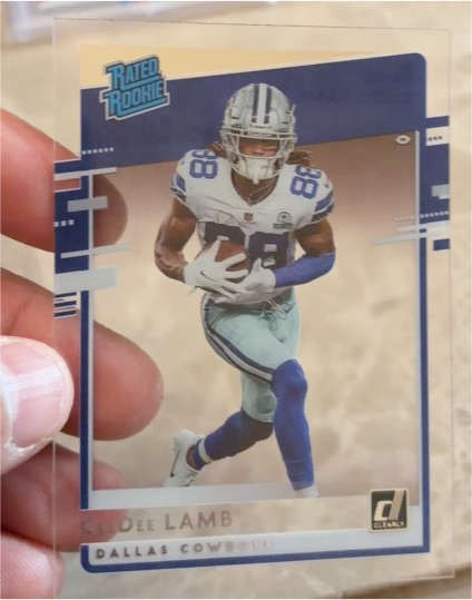 2020 Panini Chronicles Clearly Donruss Rated Rookie #RR-CL CeeDee Lamb — front