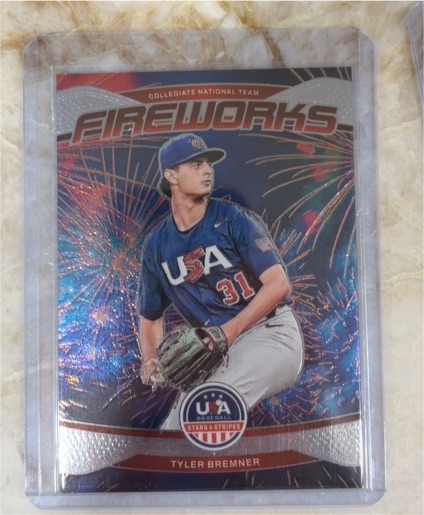 2026 Panini Stars & Stripes Prizm Fireworks #11 Tyler Bremner — front