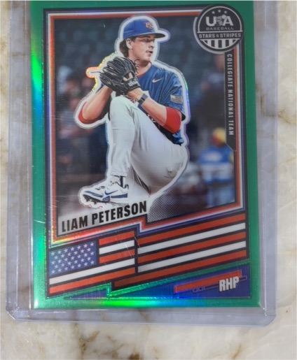 2026 Panini Stars & Stripes Prizm #143 Liam Peterson — front