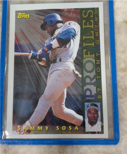 1996 Topps Profiles by Tony Gwynn #NL-09 Sammy Sosa — front