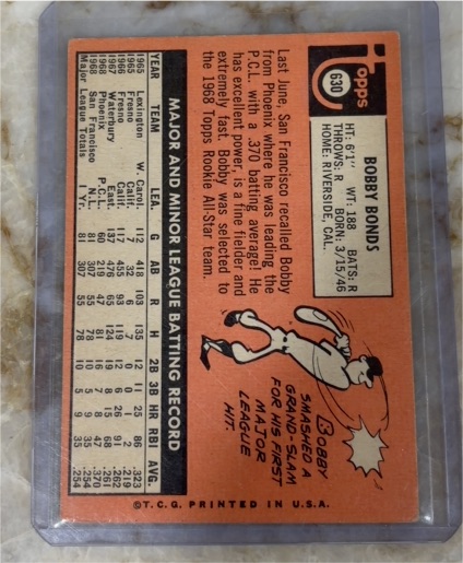 1971 Topps #630 Bobby Bonds — front