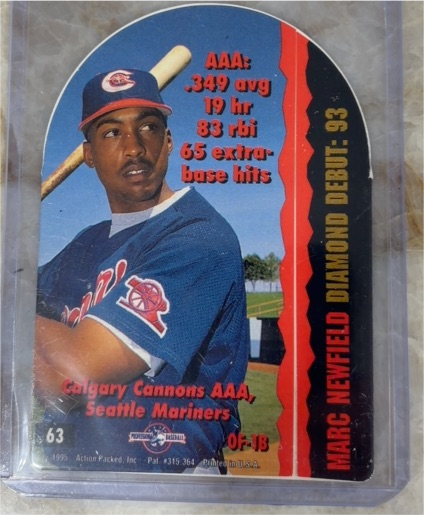 1995 Action Packed #63 Marc Newfield Diamond Debut — front