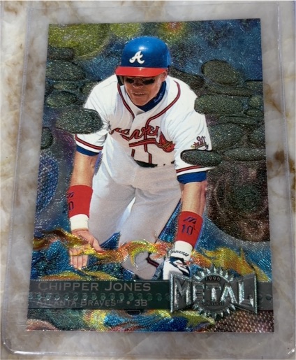 1996 Fleer Metal Universe #129 Chipper Jones — front