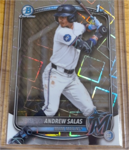 2025 Bowman Chrome #BCP-156 Andrew Salas — front